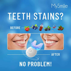MySmile boquilla LED iluminada mostrando diseño ergonómico y activación rápida