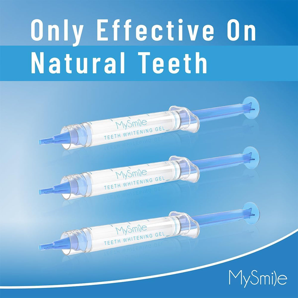 MySmile tamaño del kit comparado con una mano para referencia de escala