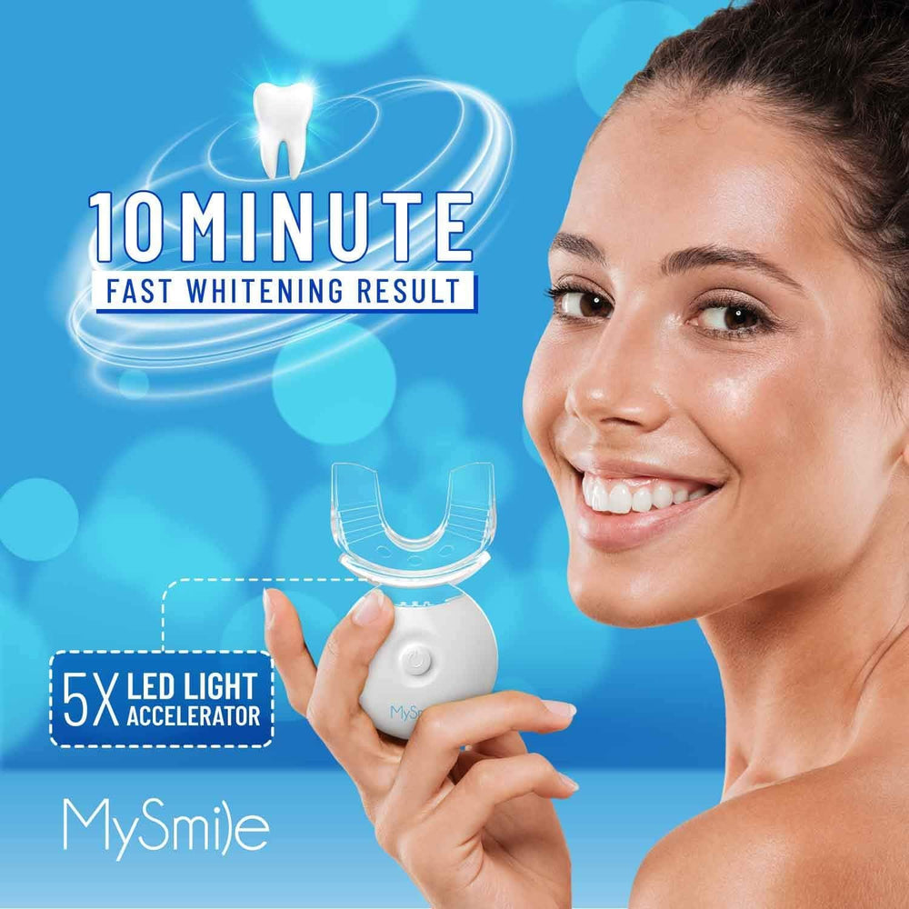 MySmile contenidos del kit dispuestos sobre mesa para mostrar lo incluido