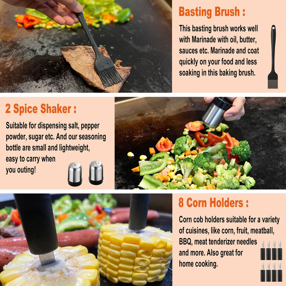 N NOBLE FAMILY cleaning brush and chopper close-up removing residue for quick turnaround