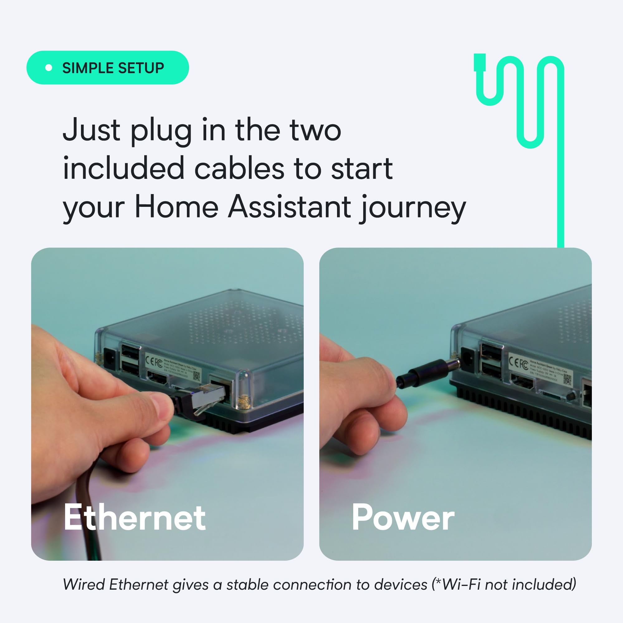 Nabu Casa Home Assistant Green superficie texturizada que mejora la disipación y estética