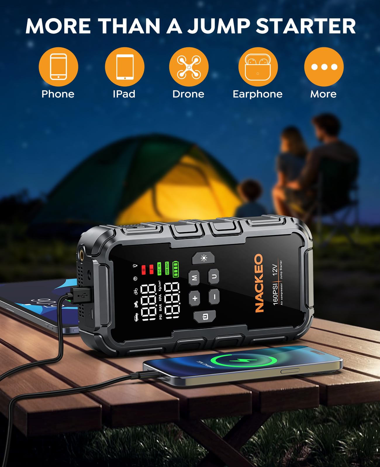 NACKEO cables de arranque pesados conectados a batería, seguridad y arranque confiable
