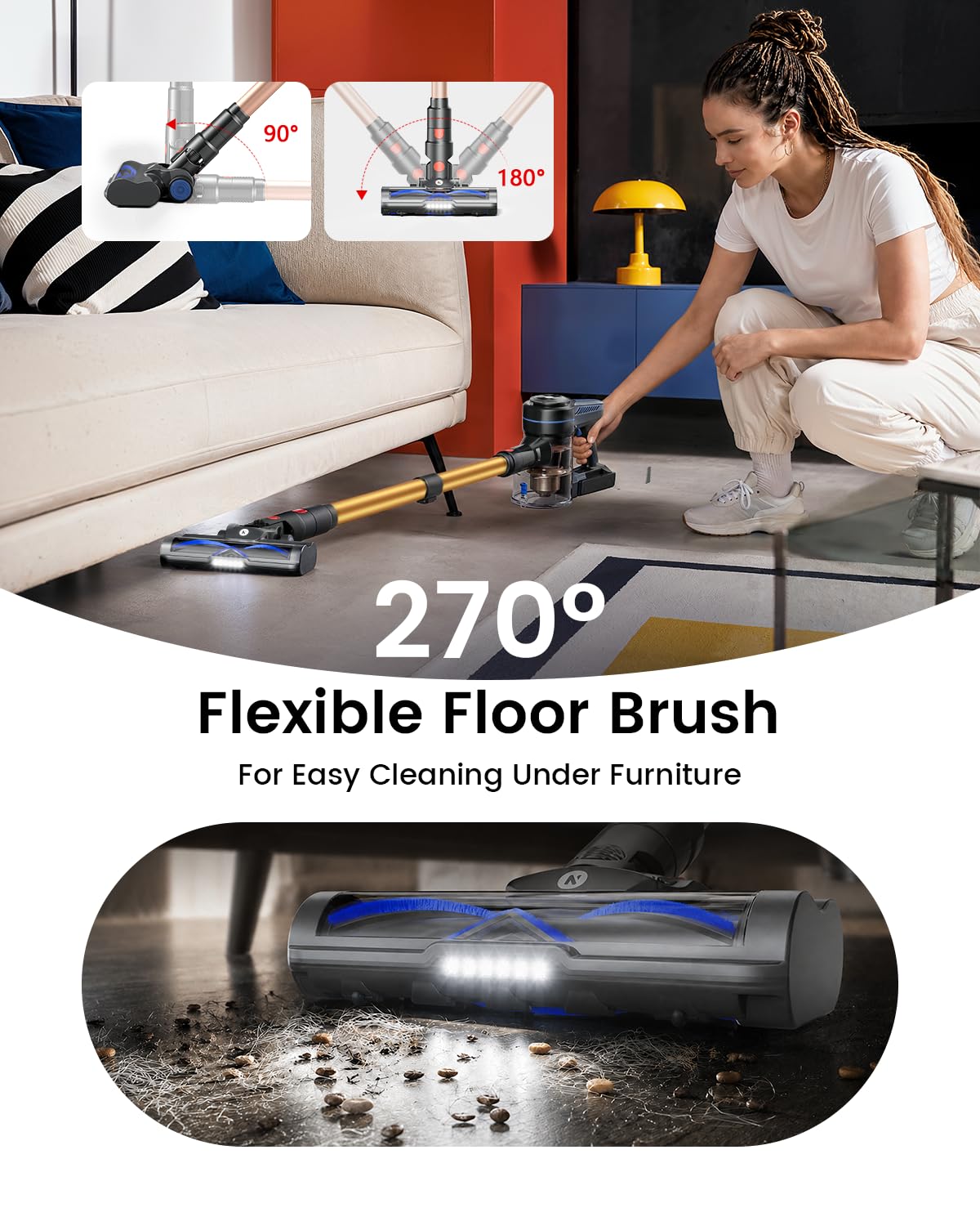 nadaly accesorios crevice y cepillo 2 en 1 para limpiar rincones precisos