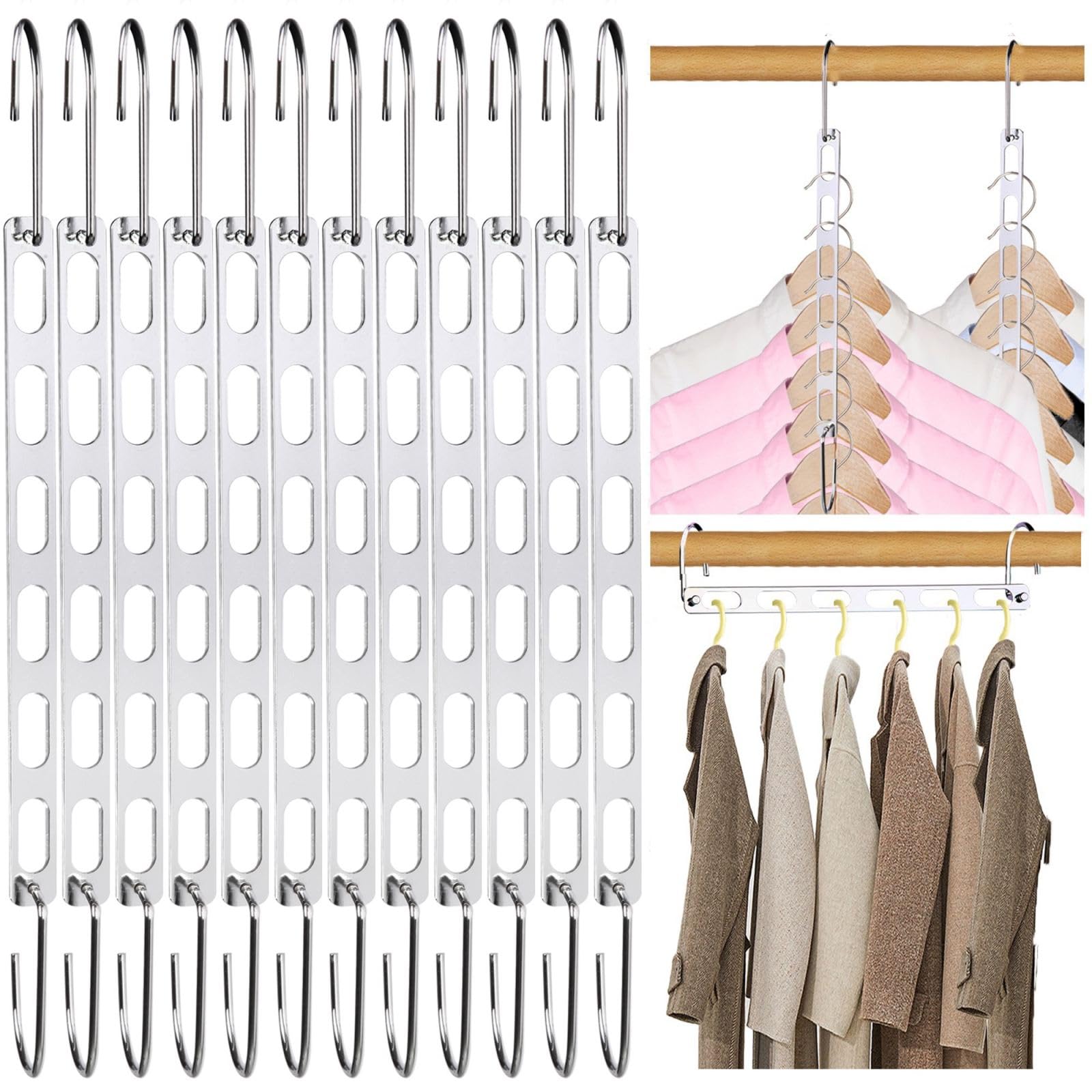 NAKBINX pack frontal mostrando 12 perchas para maximizar espacio