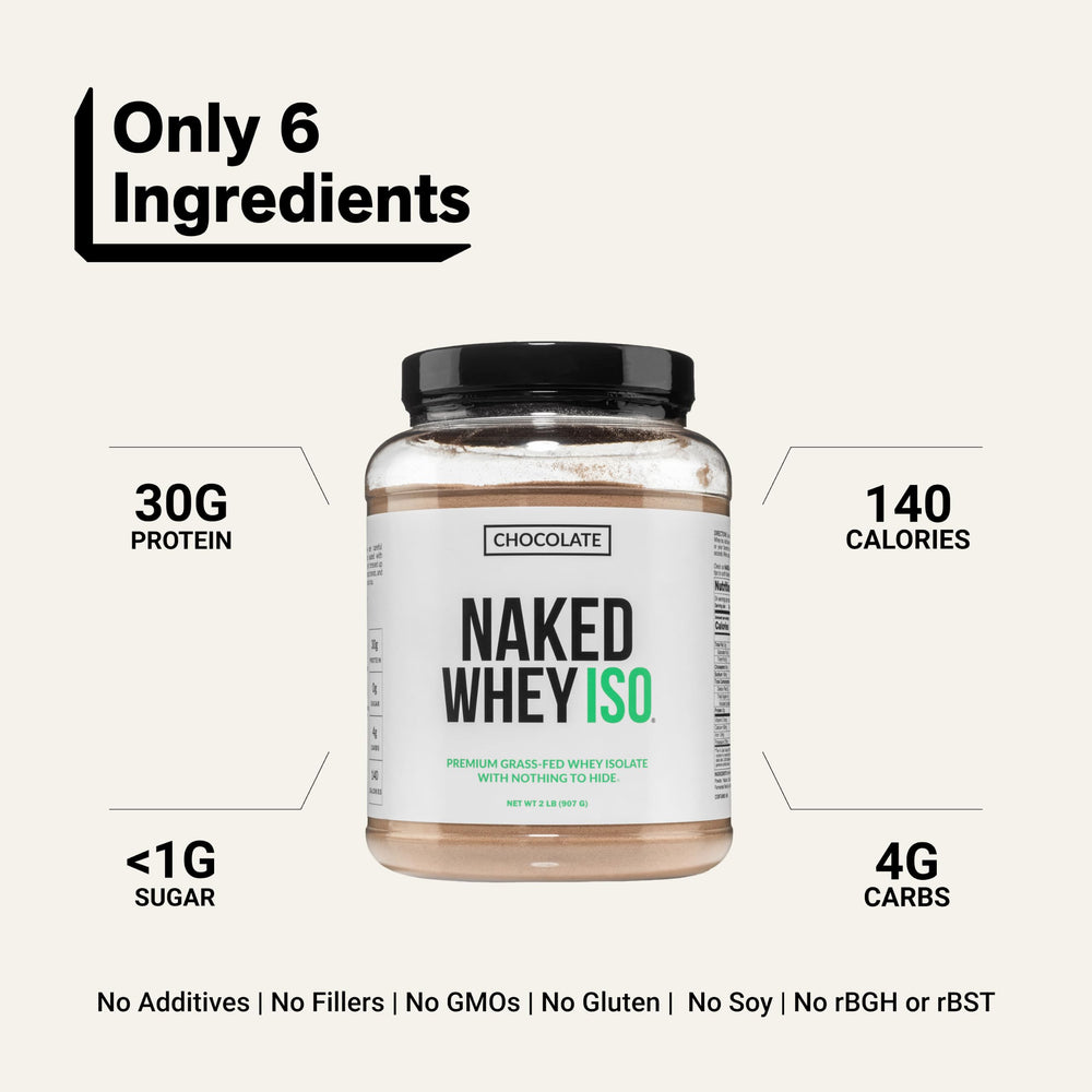 NAKED detalle de etiqueta con lista de seis ingredientes y transparencia