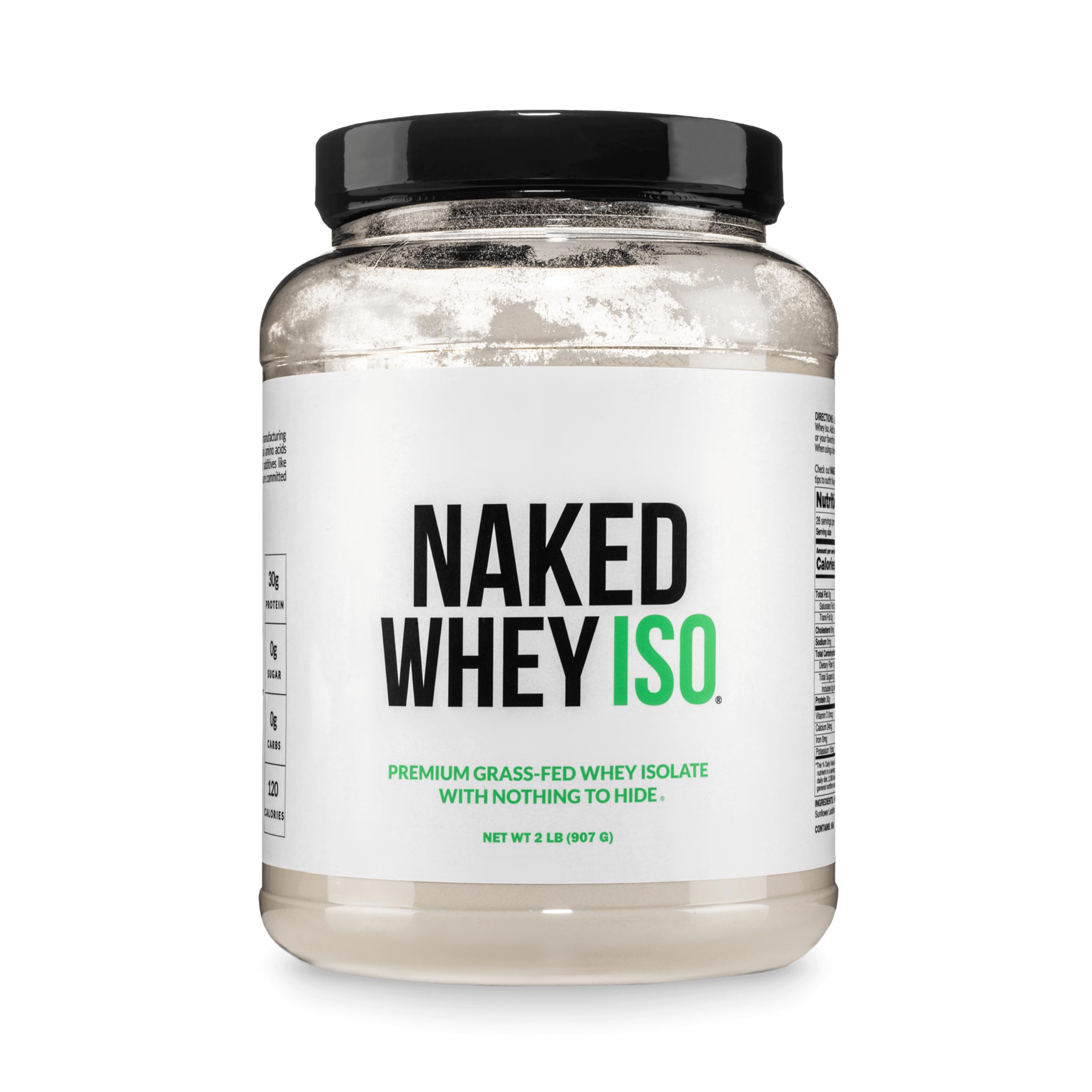 NAKED Whey imagen frontal del envase mostrando etiqueta y porciones