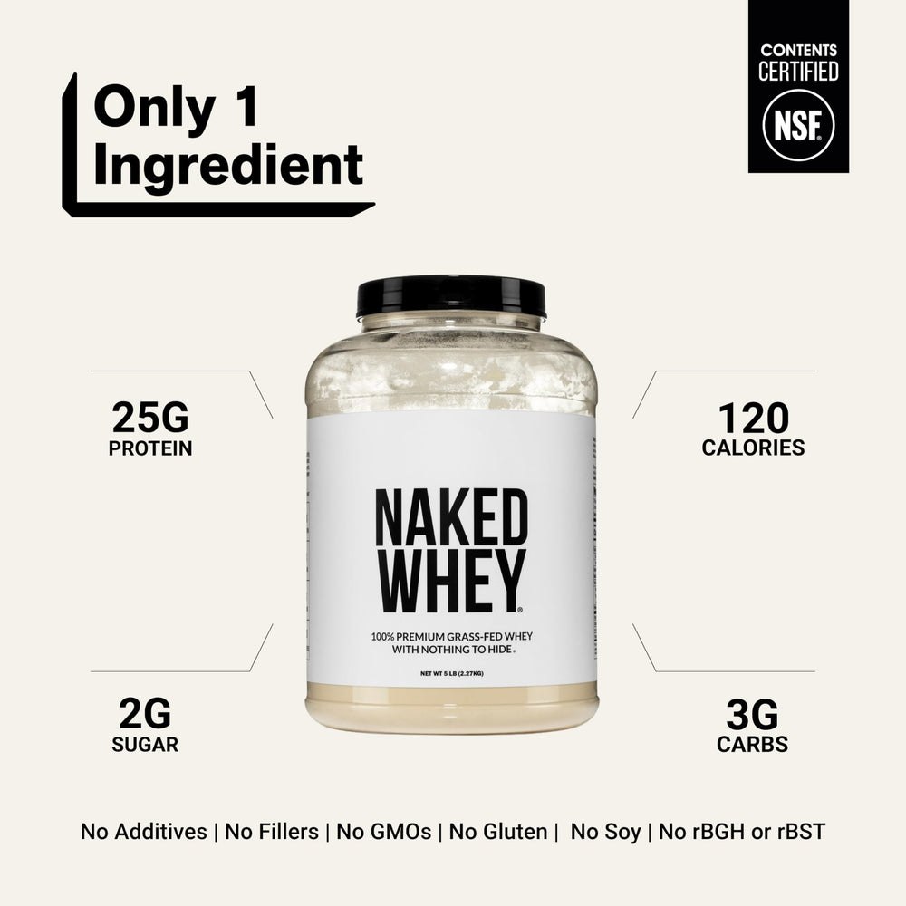 NAKED Whey cucharada medidora con proteína para control de porciones