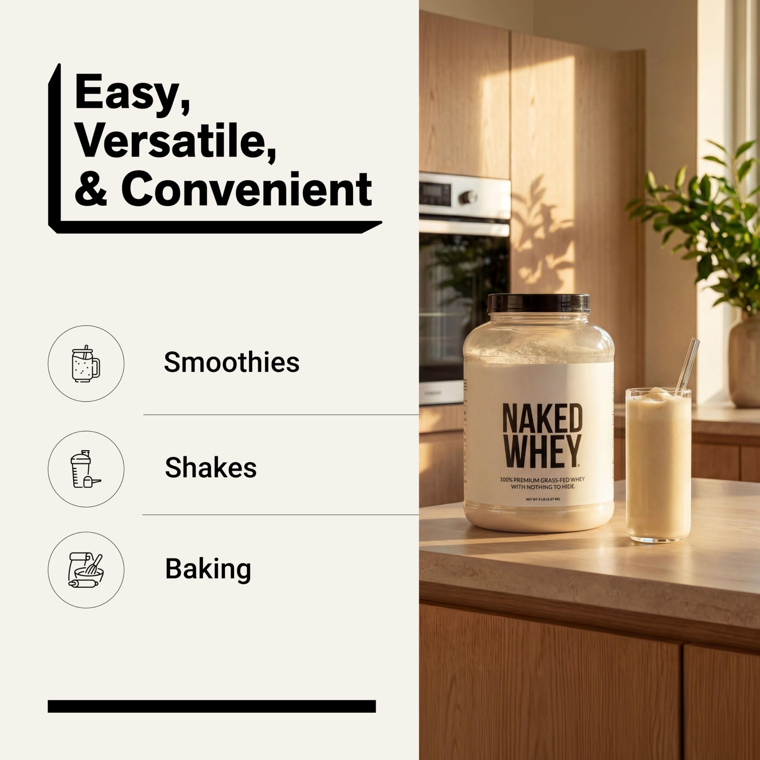 NAKED Whey uso en cocina añadiendo proteína a una receta casera
