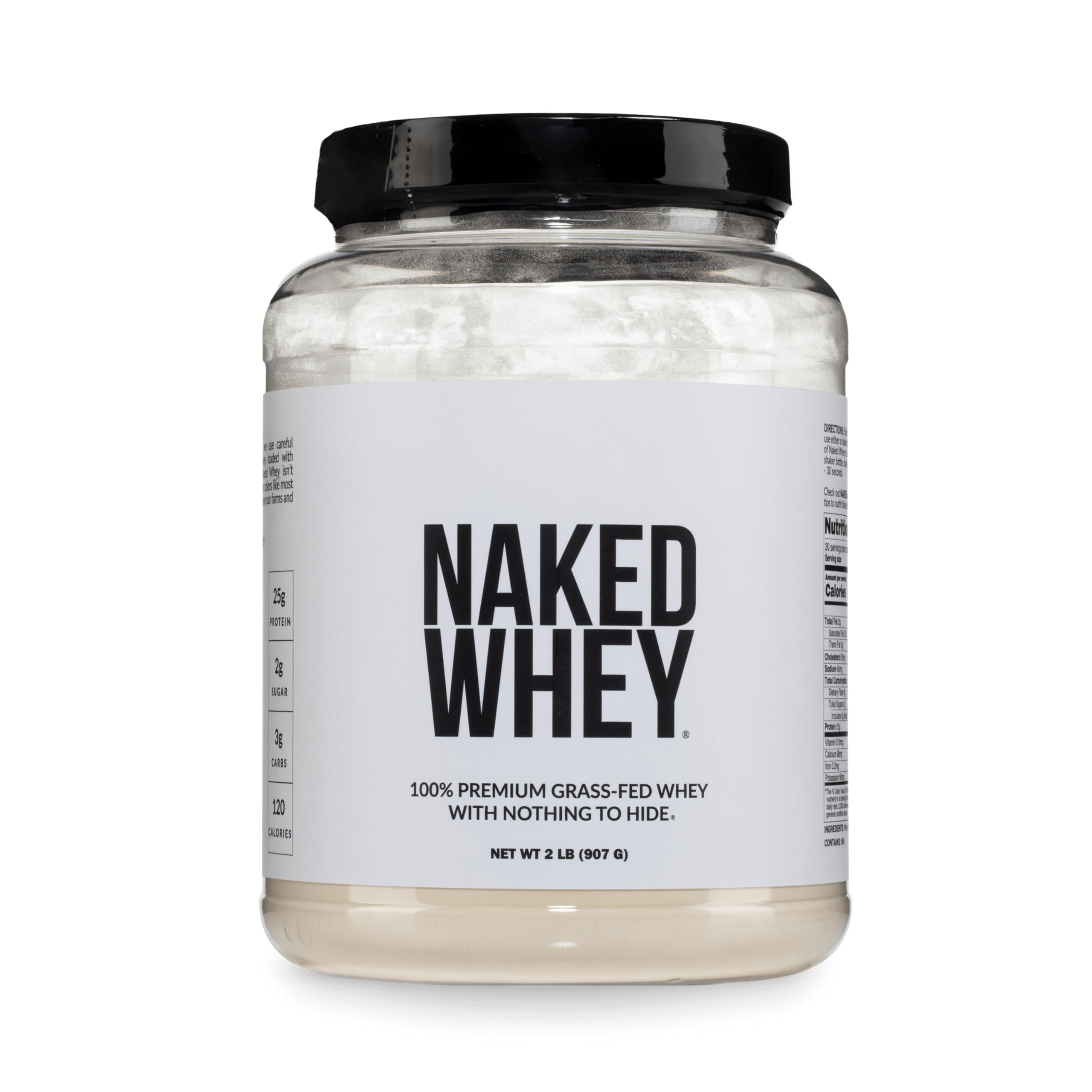 NAKED Whey envase frontal mostrando etiqueta limpia y sin aditivos