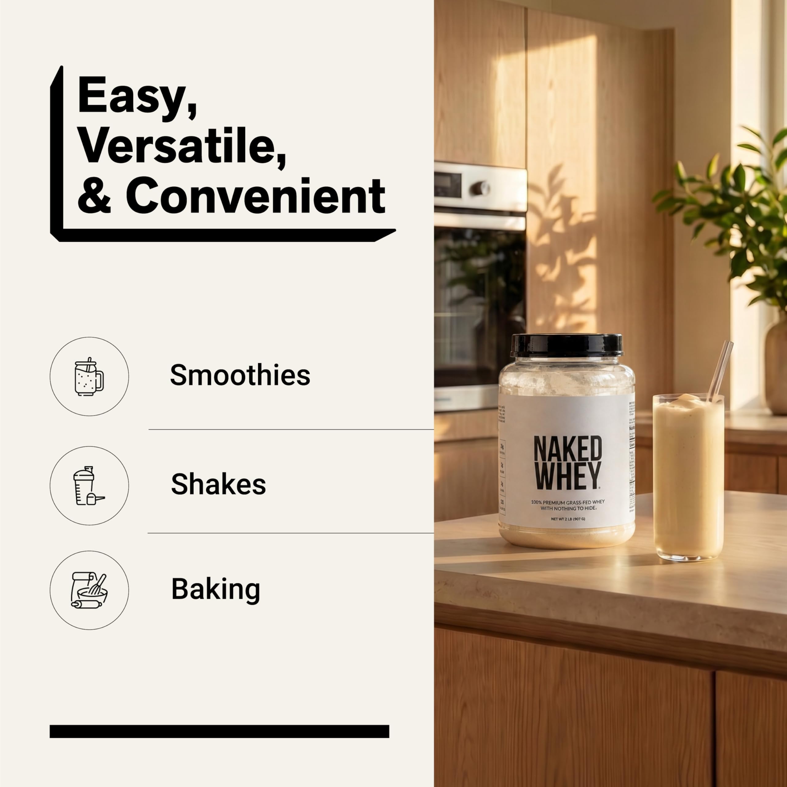 NAKED Whey proceso en frío ilustrado para preservar nutrientes