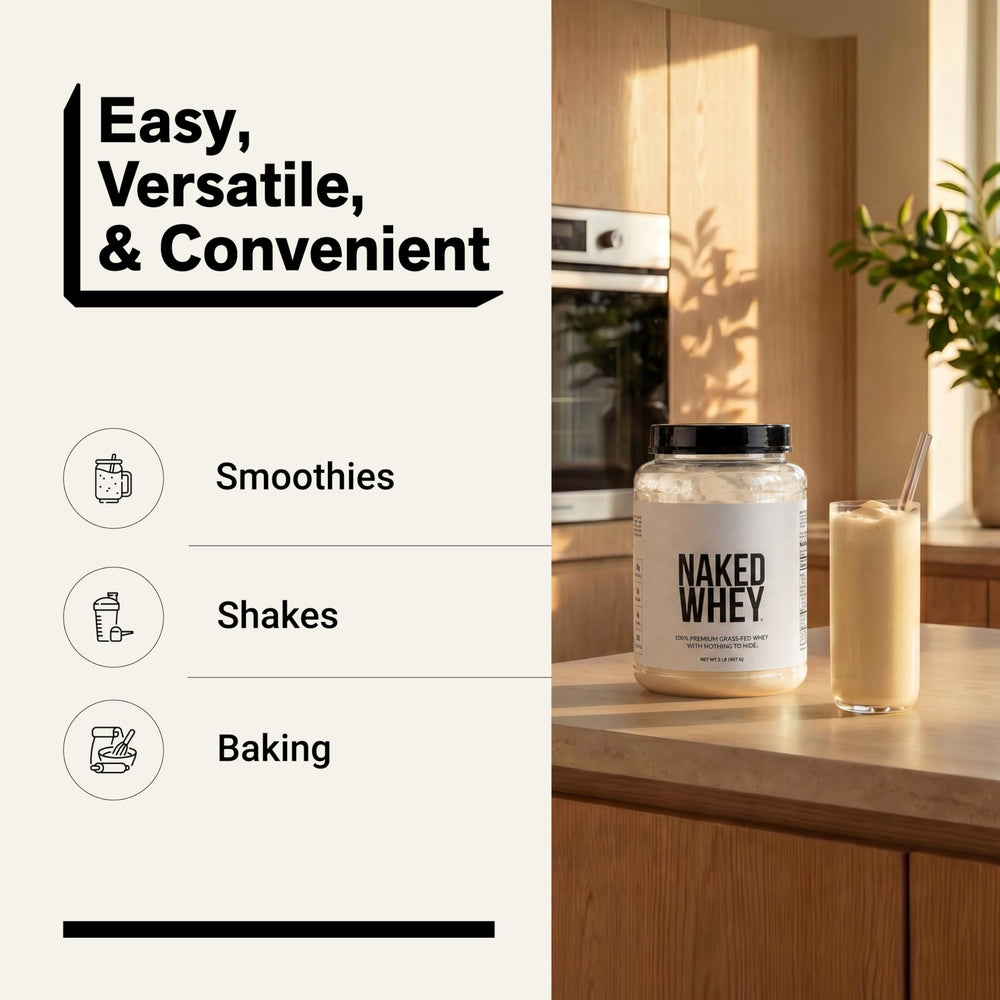 NAKED Whey proceso en frío ilustrado para preservar nutrientes