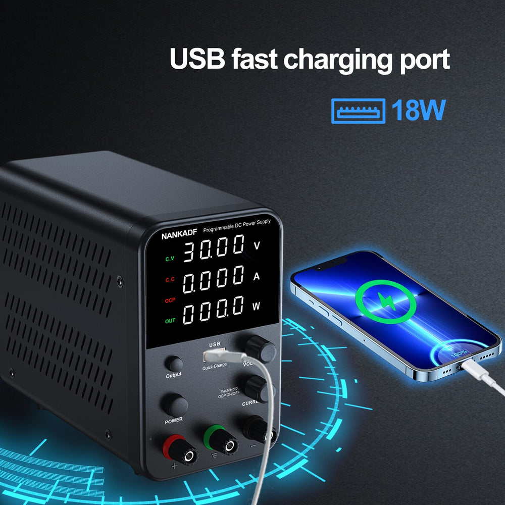 NANKADF puerto USB 18W en primer plano para carga rápida de dispositivos