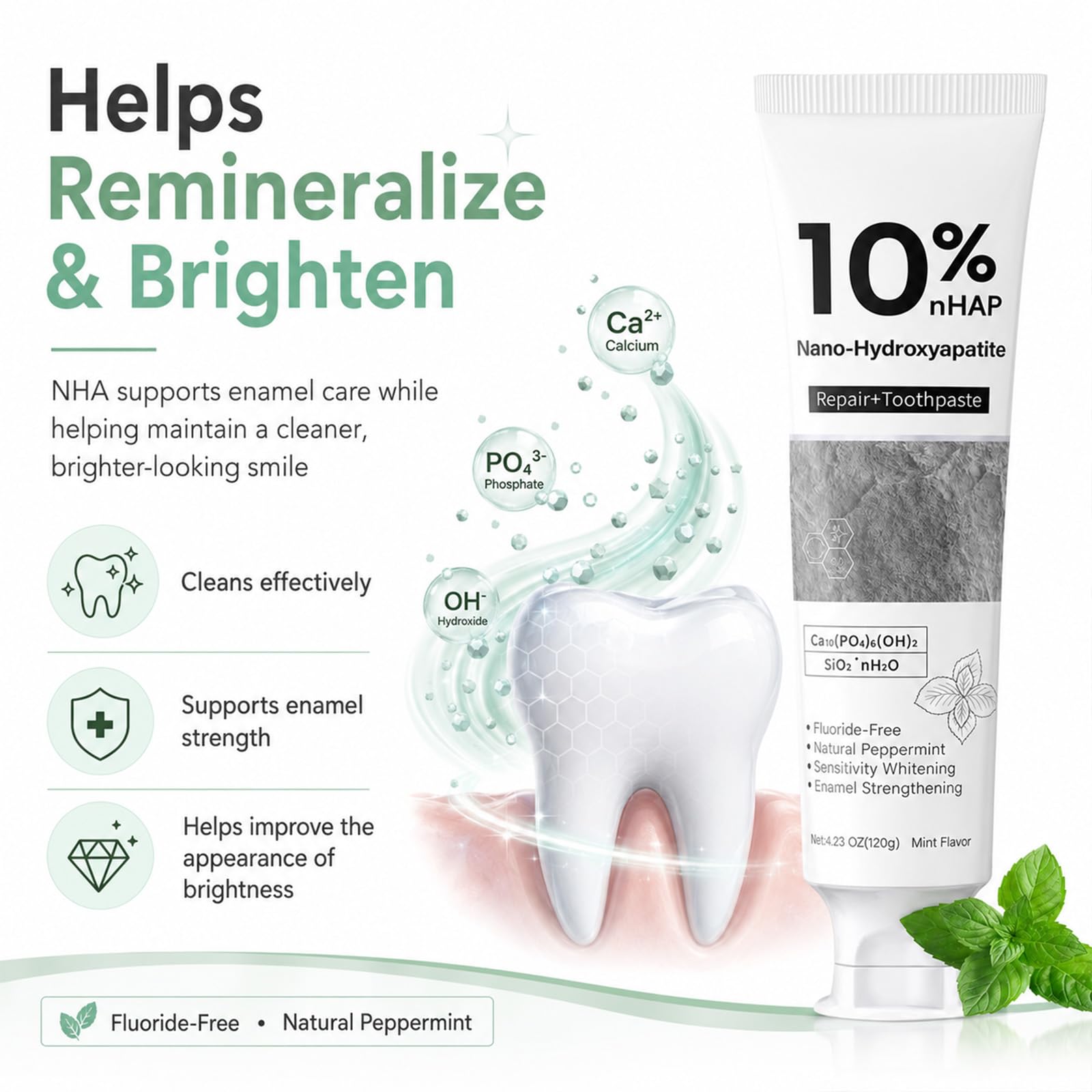 Generic nano-hydroxyapatite lista de ingredientes naturales para confianza del consumidor