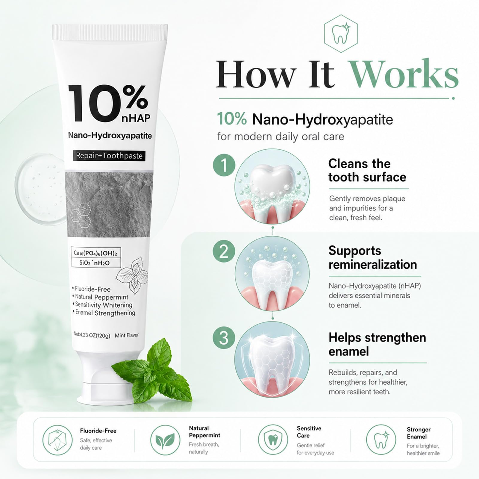 Generic nano-hydroxyapatite ambiente de baño que transmite rutina diaria saludable
