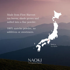 Naoki Matcha preparado en una taza usucha, sabor auténtico japonés