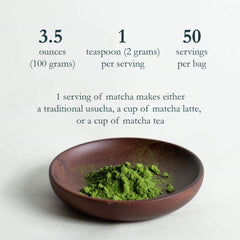 Naoki Matcha primer plano del polvo, textura fina y color verde vibrante