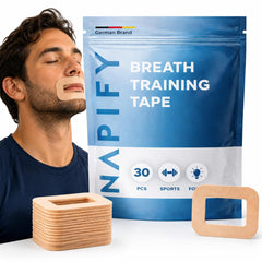 Napify frente del empaque mostrando 30 tiras y beneficios nocturnos