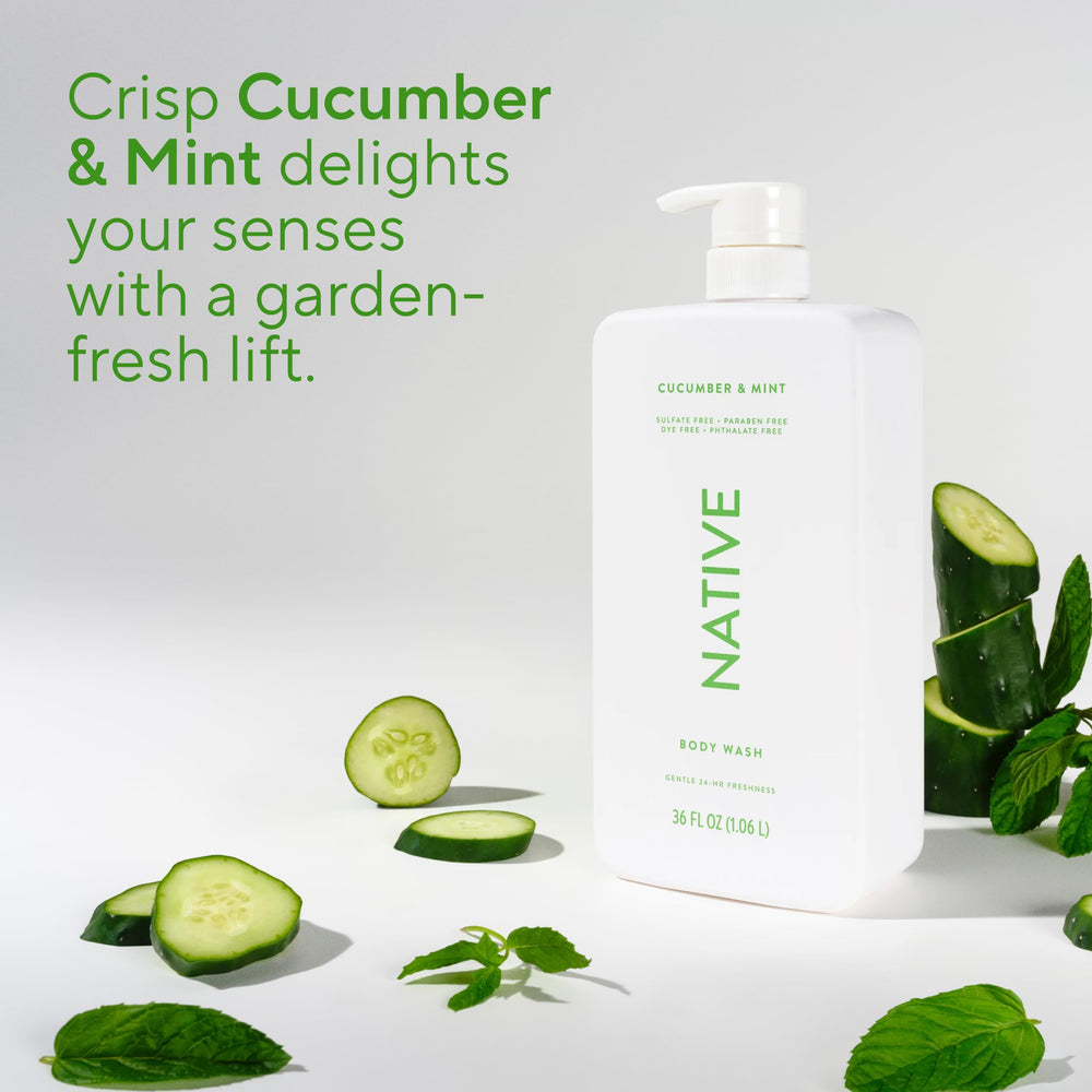 Native botella en ducha familiar para uso diario práctico