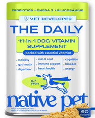 Native Pet envase frontal mostrando fórmula 11 en 1 y beneficio integral