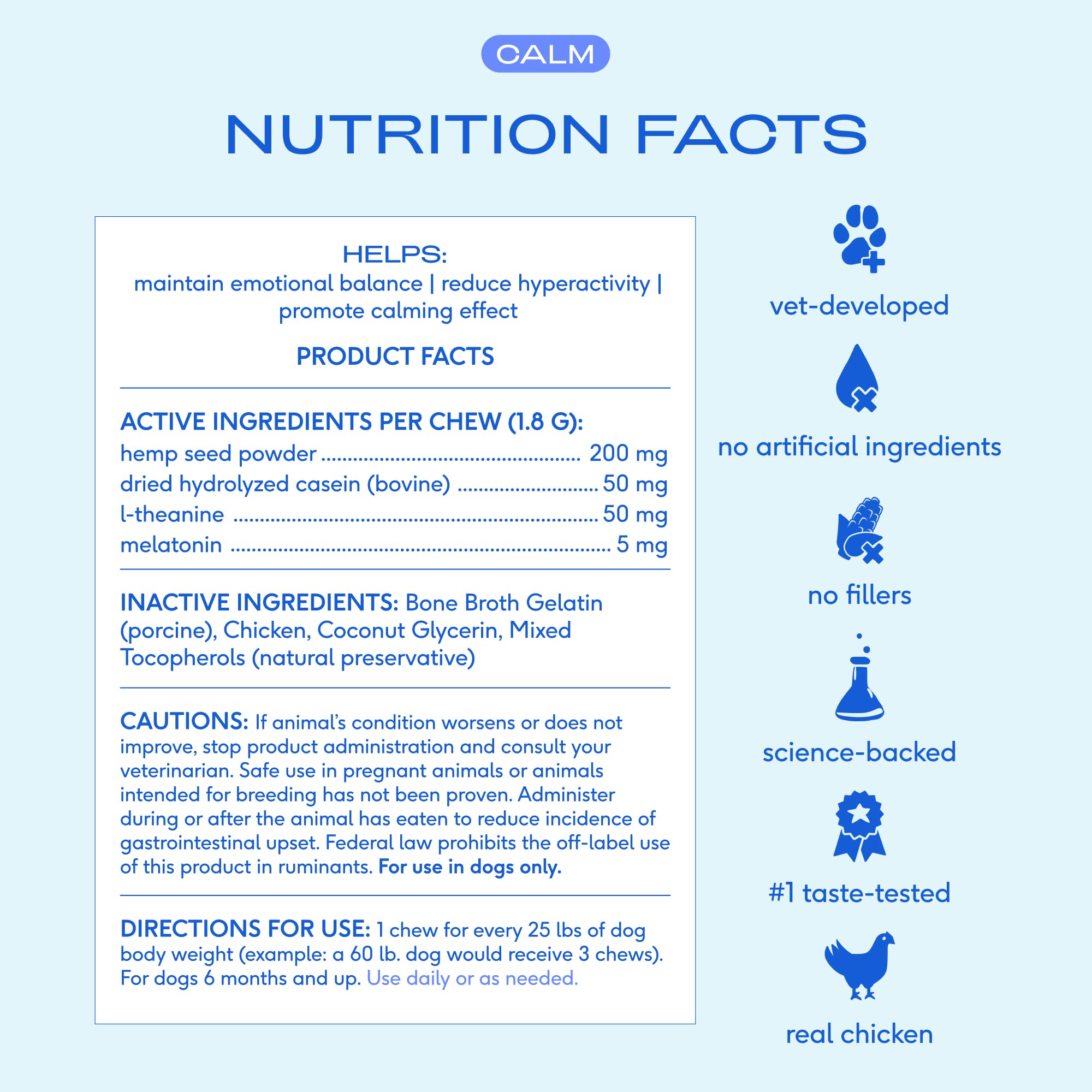 Native Pet etiqueta con ingredientes claros y beneficio de fórmula sin rellenos