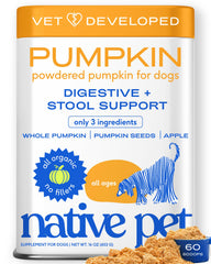 Native Pet frente del envase mostrando etiquetado orgánico y volumen