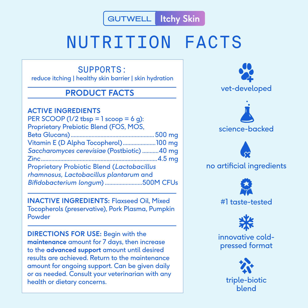 Native Pet detalle de etiqueta con cepas probióticas e ingredientes clave