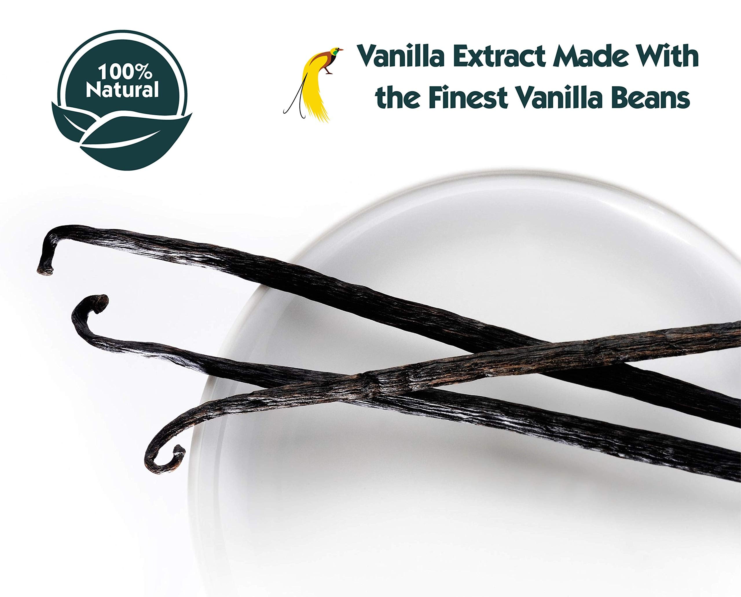 Native Vanilla extracto usado en preparación de pasteles, intensifica sabor