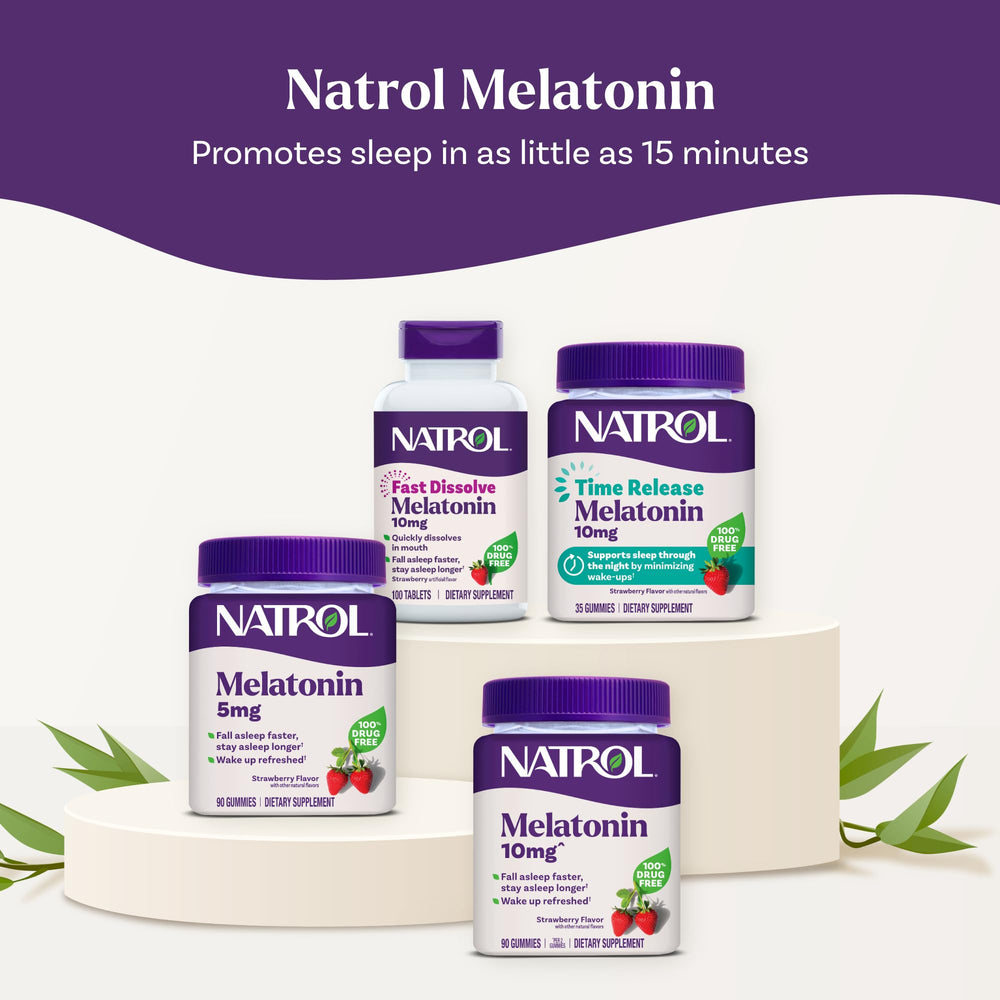 Natrol envase completo de 190 gomitas, suministro duradero para adultos