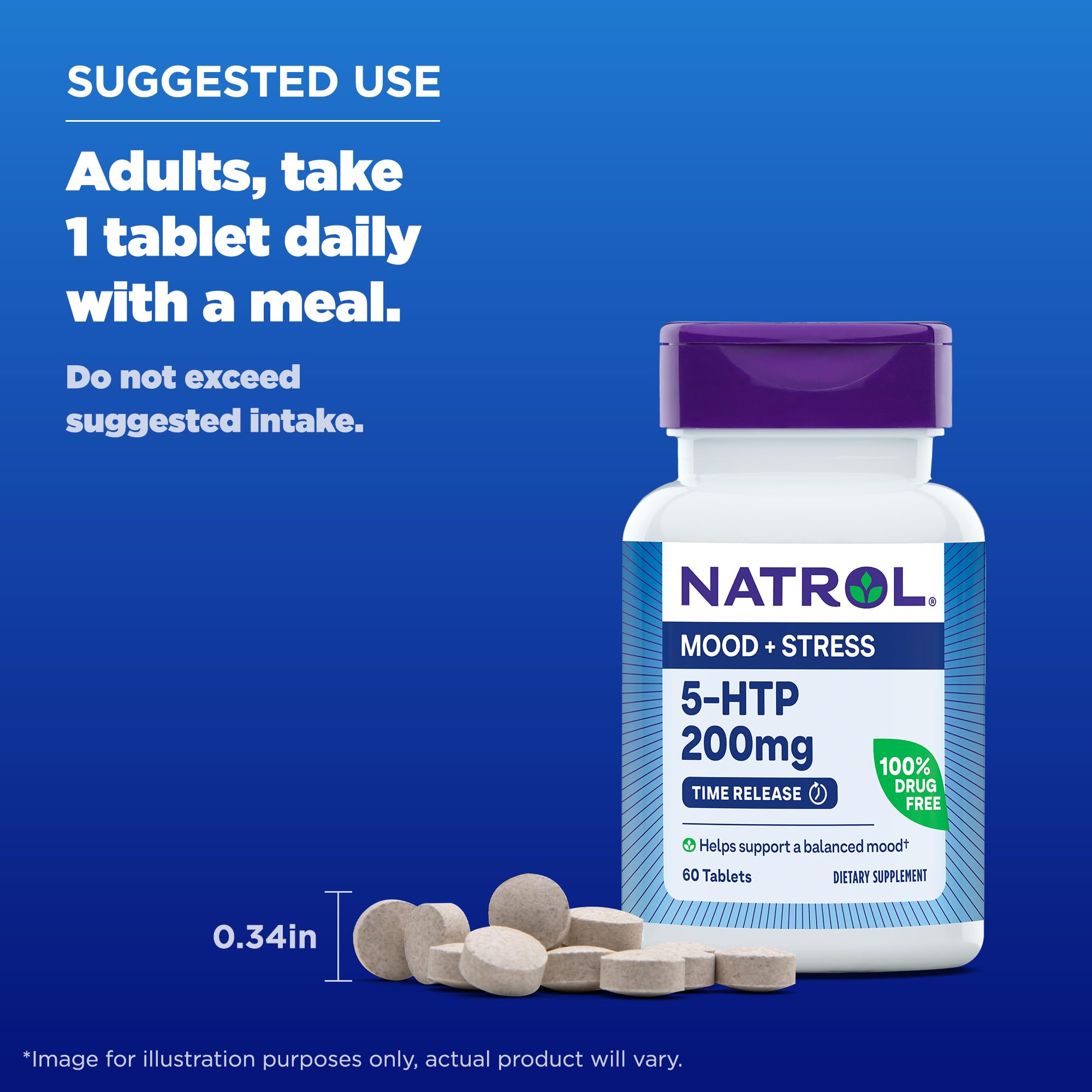 Natrol etiqueta nutricional en primer plano resaltando ingredientes y pureza
