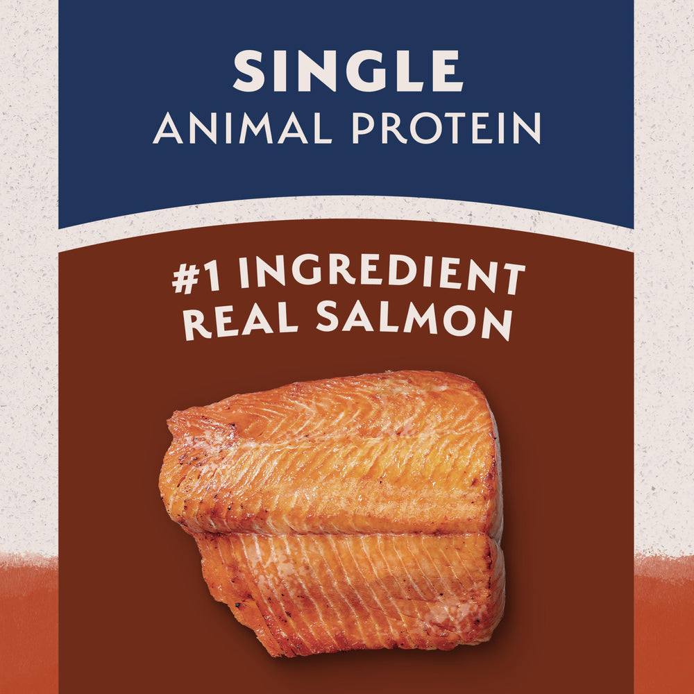 Natural Balance salmón fresco como ingrediente principal que aporta proteínas saludables