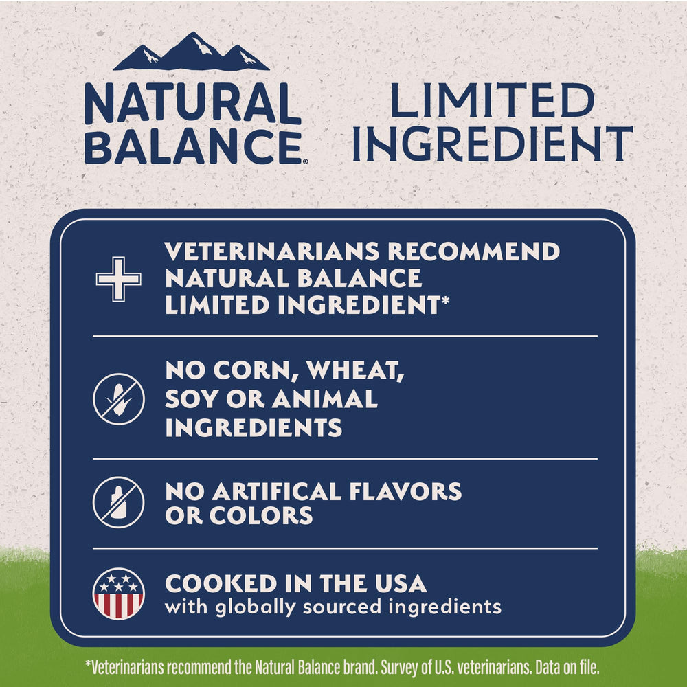 Natural Balance textura del pienso crujiente que favorece la masticación y aceptación