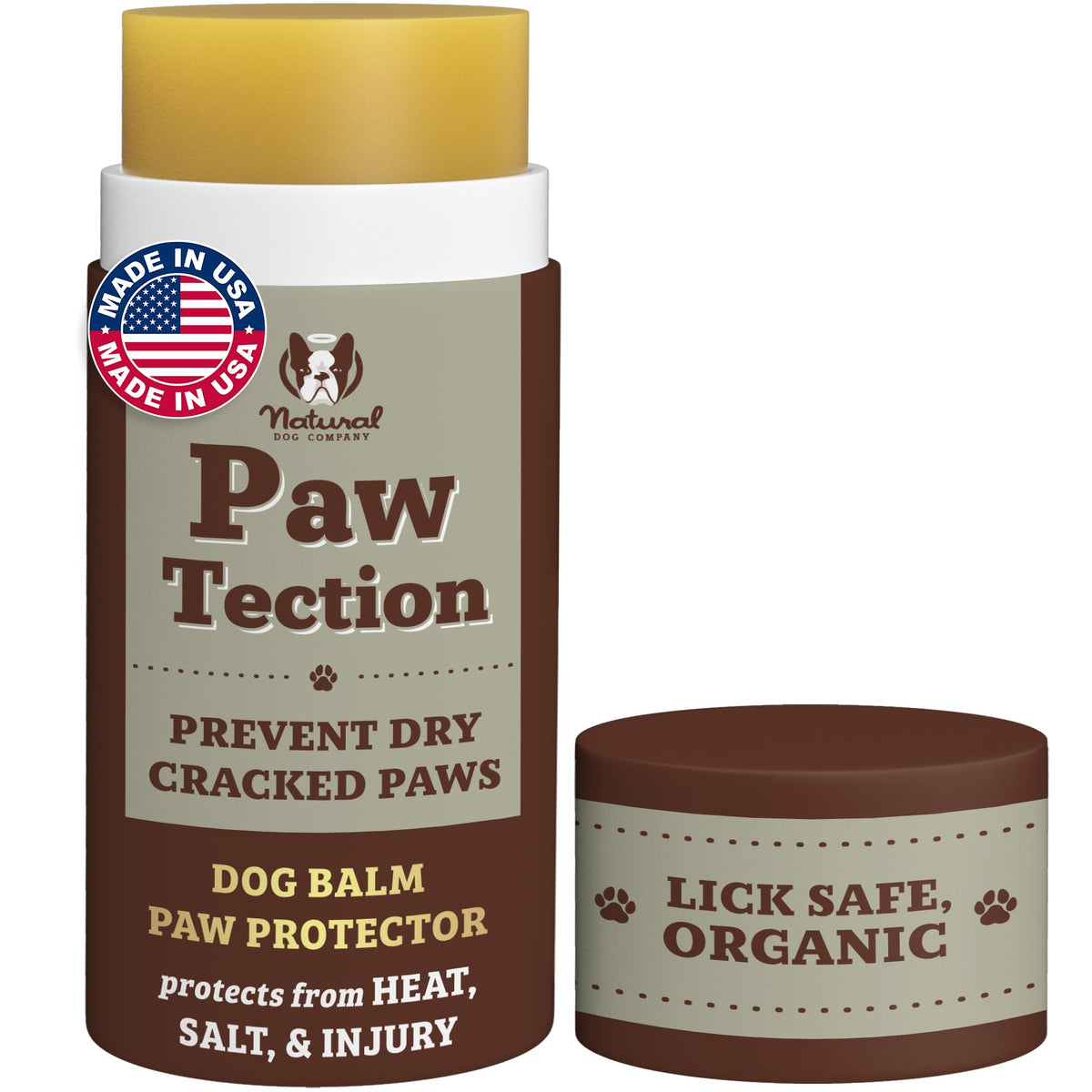 Natural Dog Company paquete frontal mostrando barra protectora fácil de llevar
