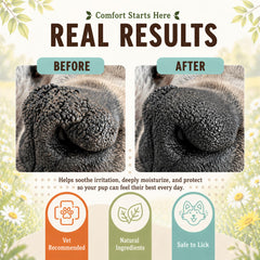 Natural Dog Company textura del bálsamo en primer plano para ver consistencia
