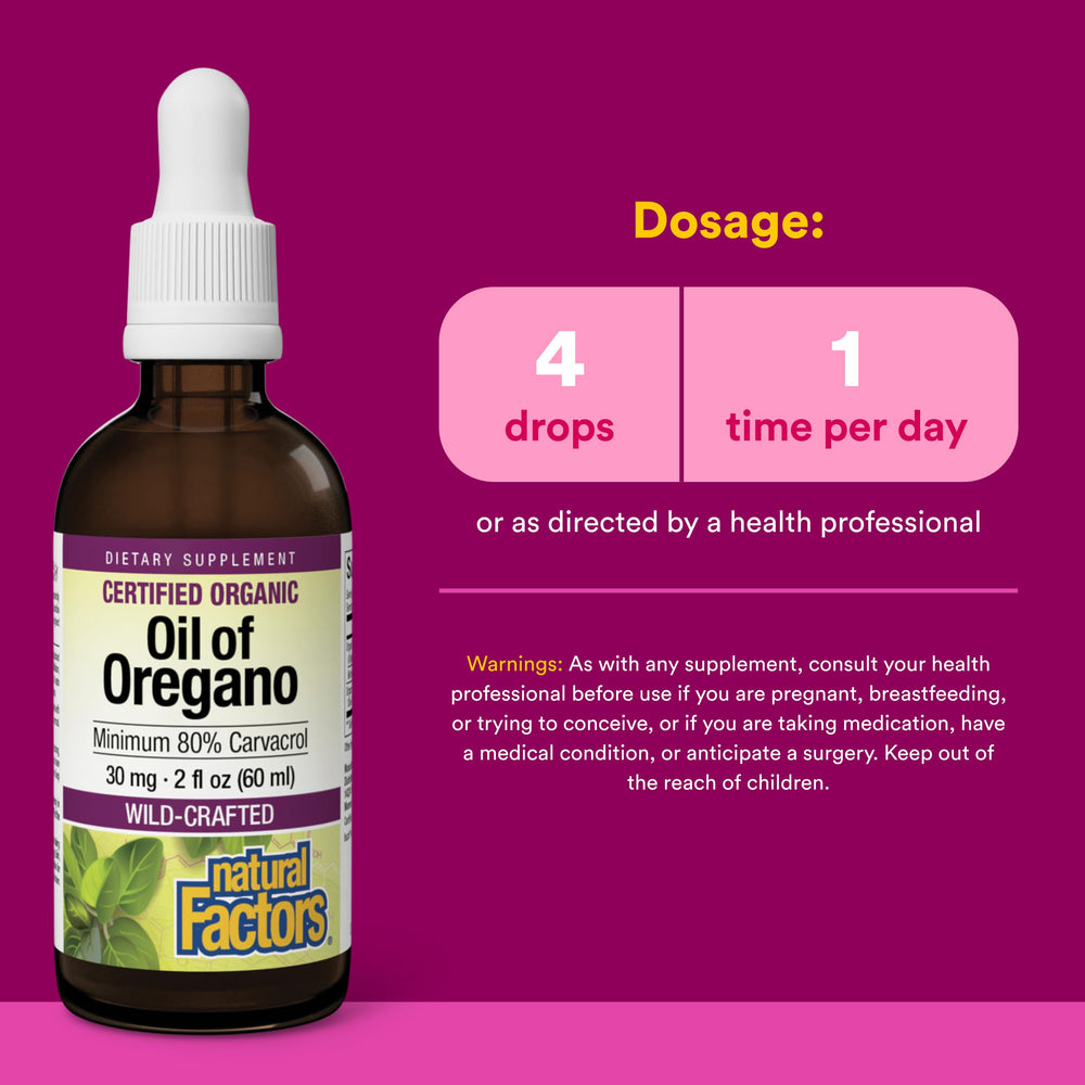 Natural Factors uso con gotero vertiendo en vaso de agua, dosificación conveniente