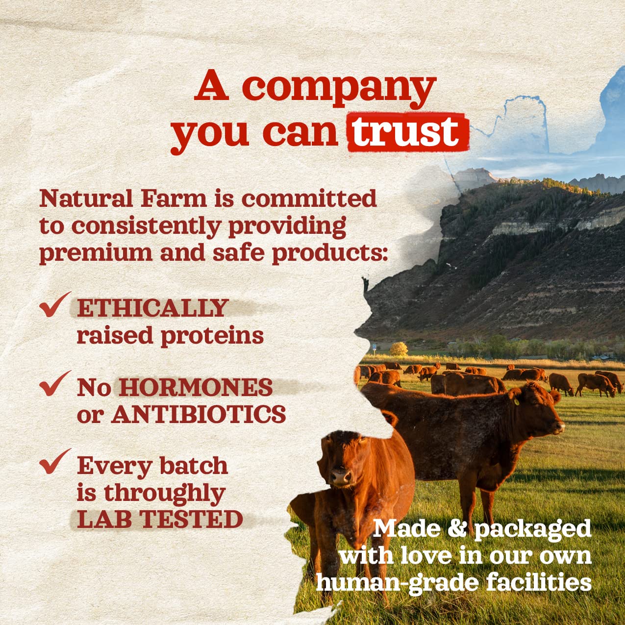 Natural Farm envase reciclable destacando compromiso ecológico y donaciones