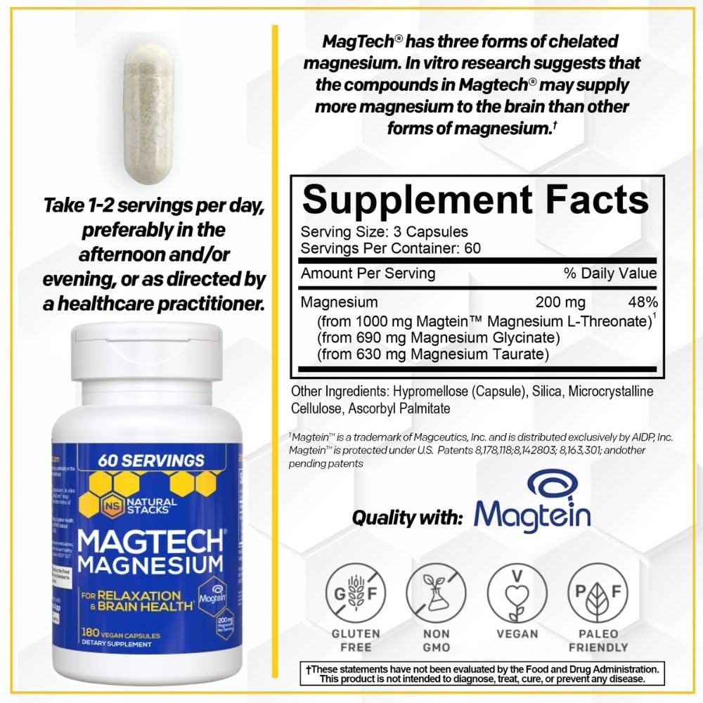 NATURAL STACKS MagTech etiqueta legible, transparencia de ingredientes