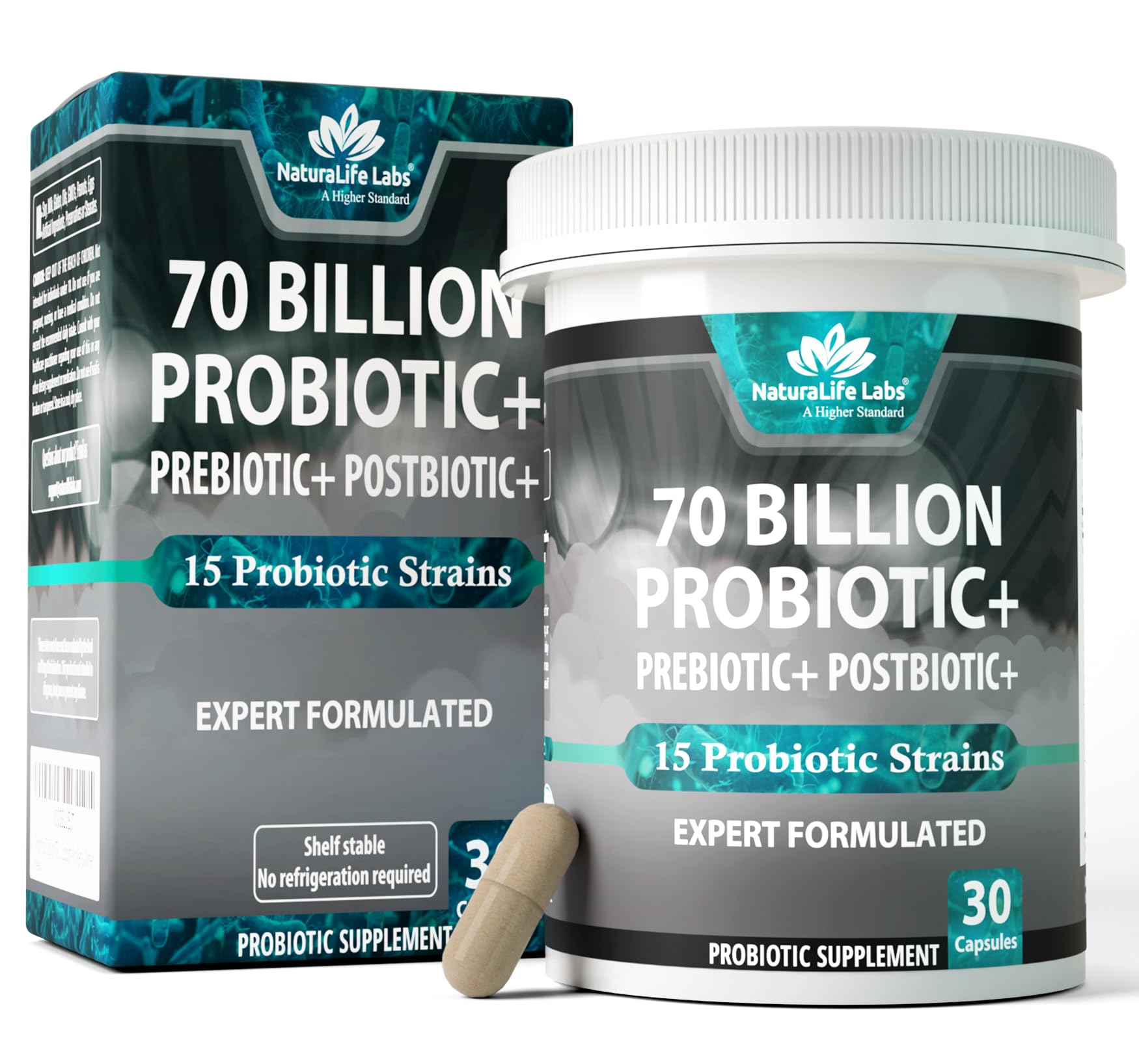NaturaLife Labs frasco 30 cápsulas mostrando envase y beneficio práctico