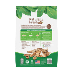 Naturally Fresh arena en bandeja demostrando fácil scooping y limpieza
