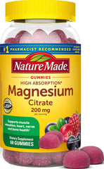 Nature Made frente del envase mostrando 60 gomitas y beneficios claros