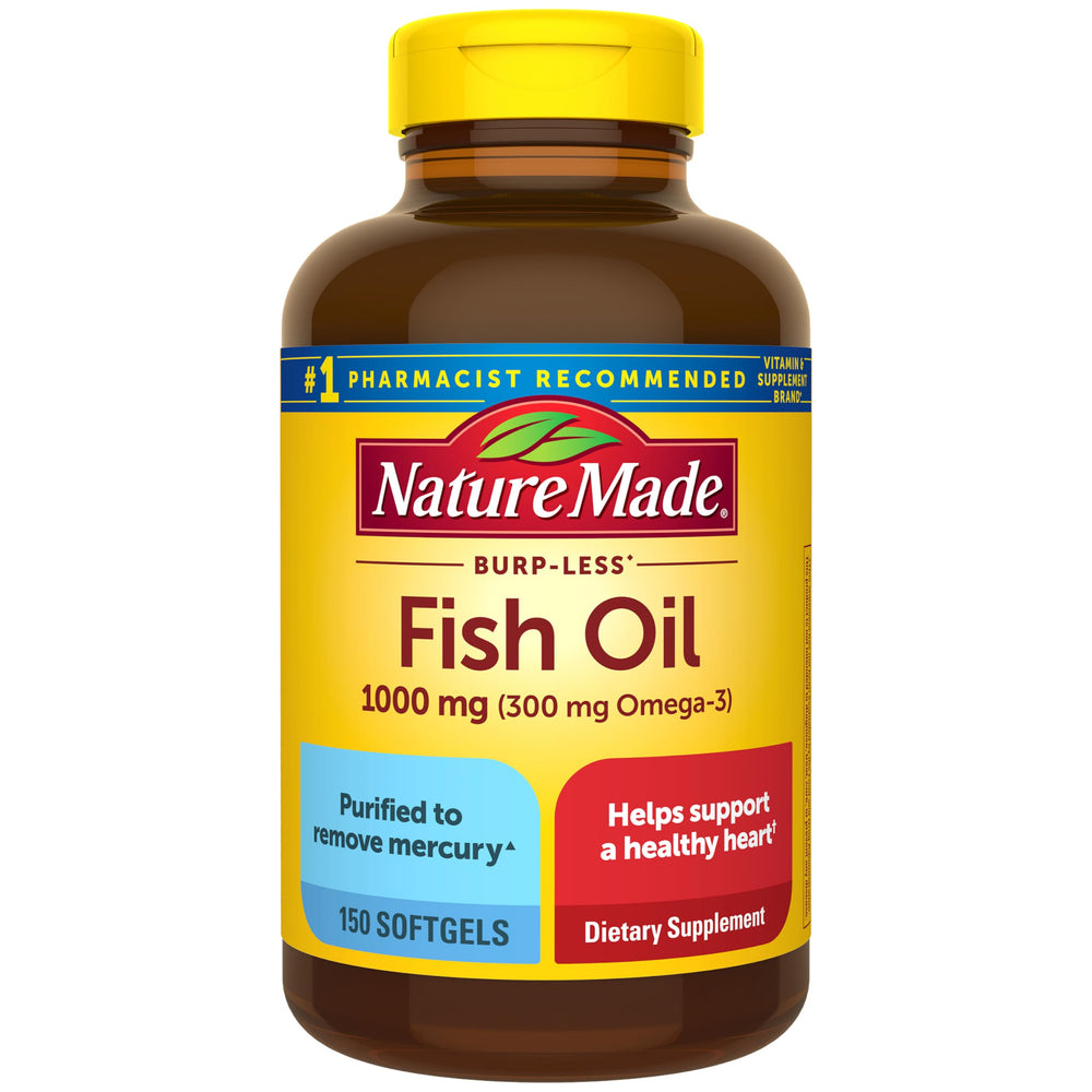 Nature Made frasco frontal que muestra el envase y beneficio de suministro prolongado