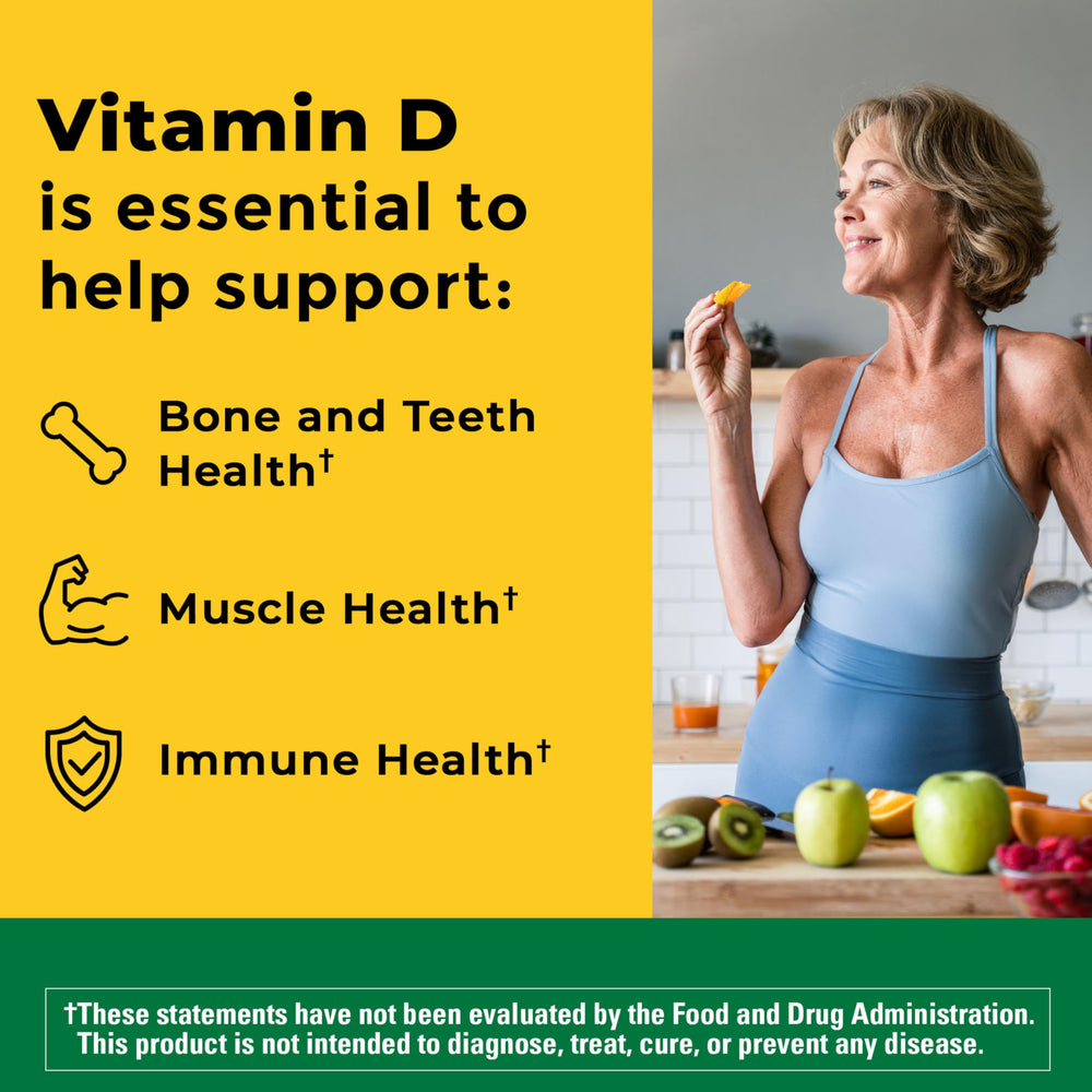 Nature Made gomita primer plano mostrando textura masticable y calidad
