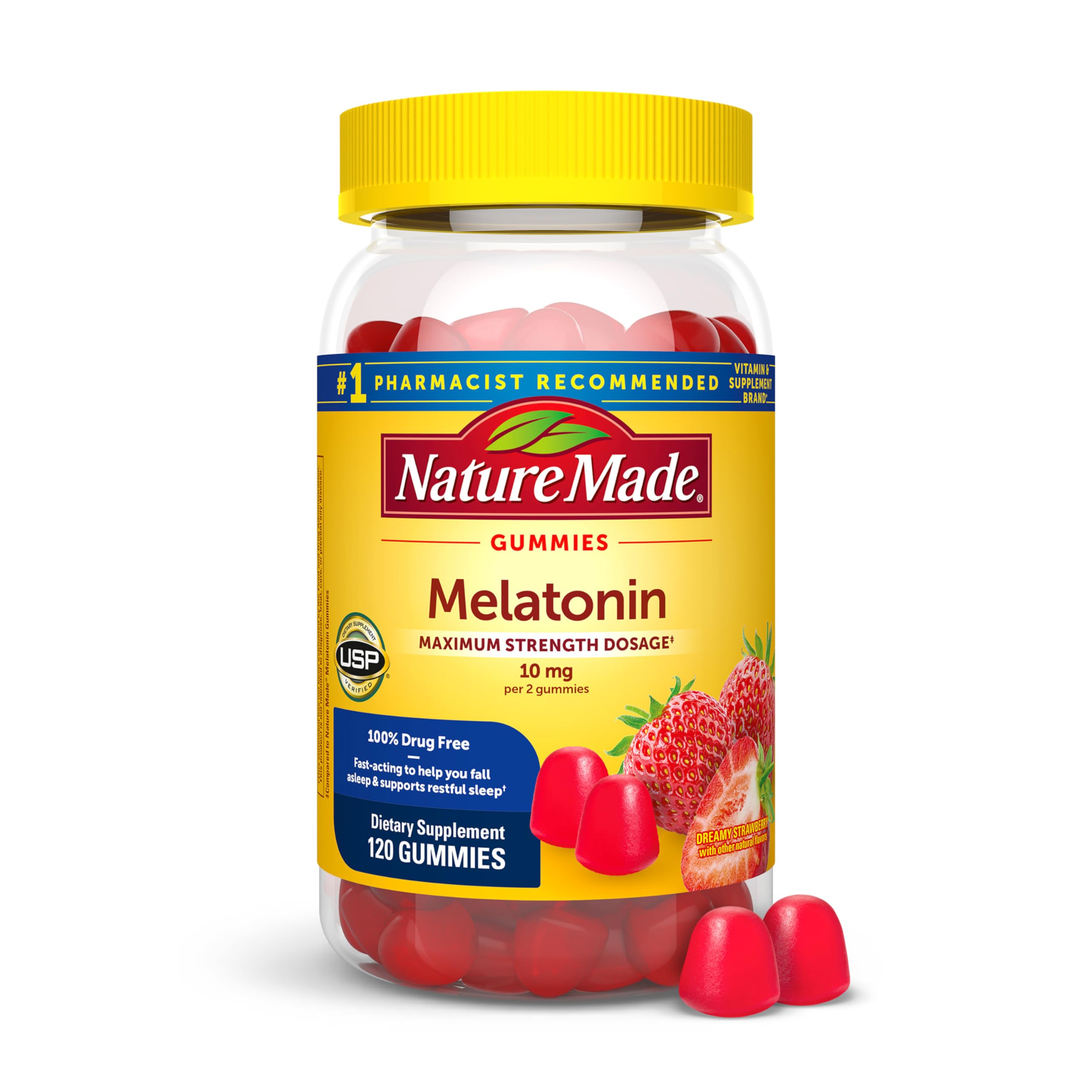 Nature Made frasco frontal mostrando etiqueta y cantidad 120