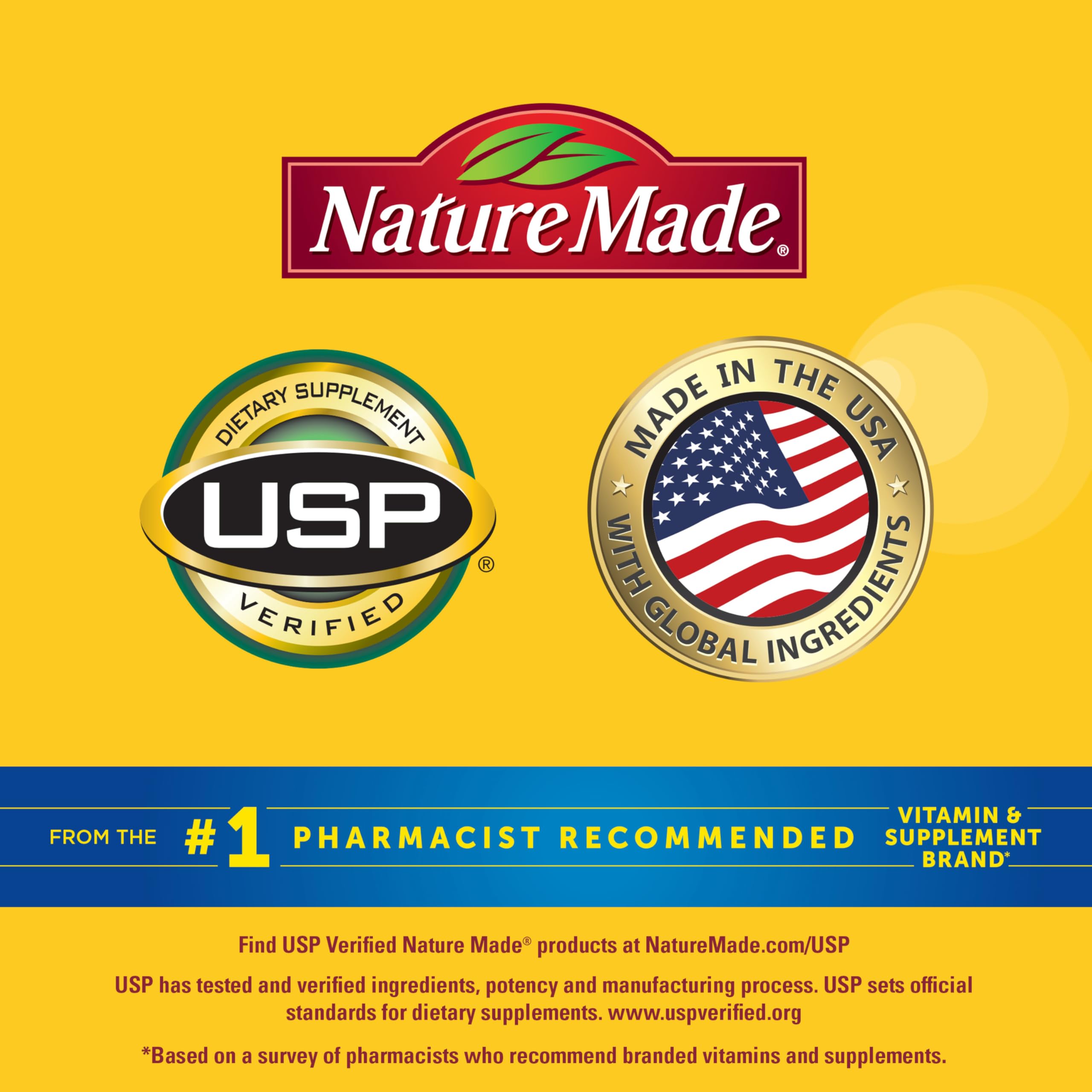Nature Made tapa sellada mostrando seguridad del envase y protección del producto