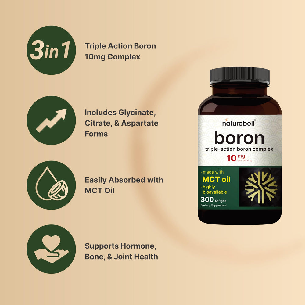 NatureBell aceite MCT y textura indicando mejor absorción del boro