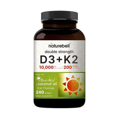 NatureBell frente del envase mostrando 240 softgels y beneficios claros