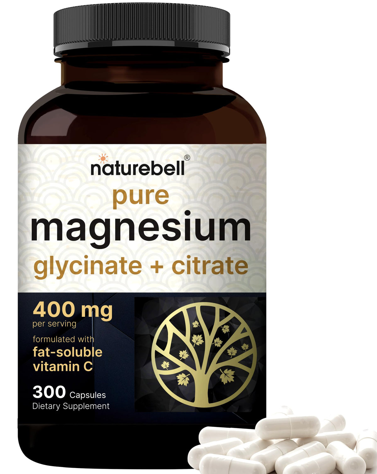 NatureBell envase frontal mostrando 300 cápsulas y etiqueta clara