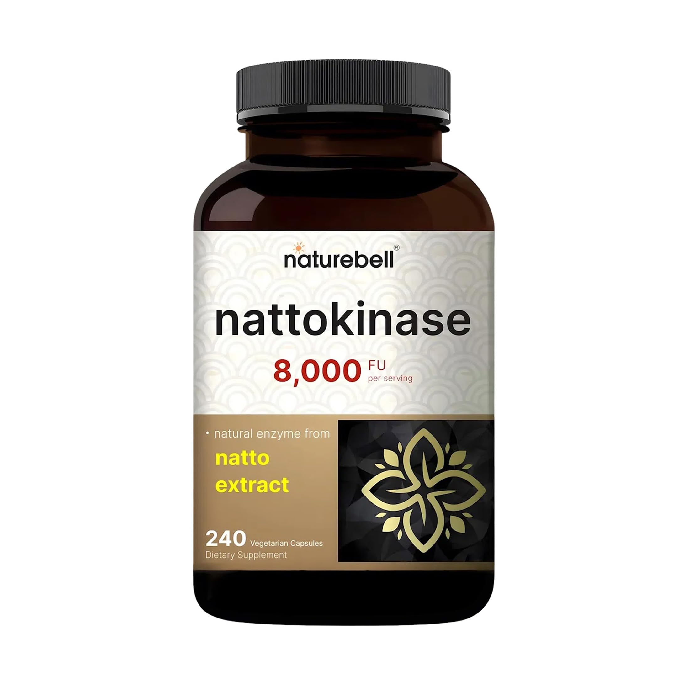 NatureBell frasco frontal mostrando 240 cápsulas, ideal para suministro prolongado