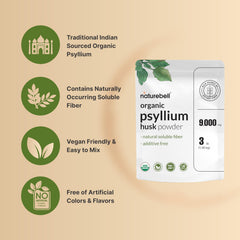 NatureBell vaso con psyllium disuelto, preparación rápida y práctica