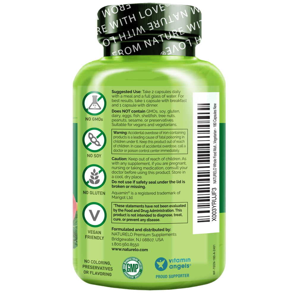 NATURELO algas y líquenes que representan calcio y D3 de origen natural