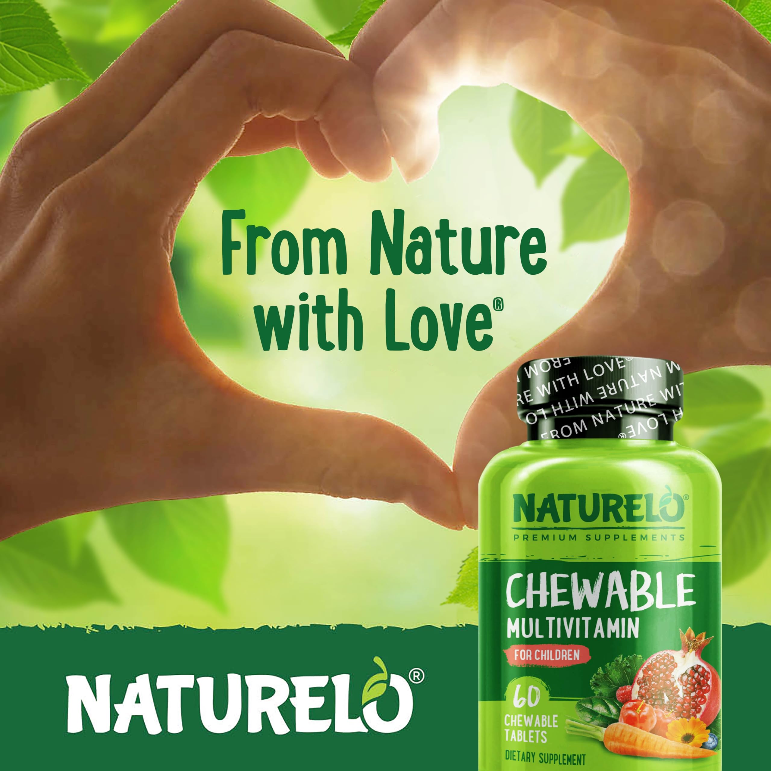 NATURELO tabletas junto a regla para comparar tamaño y porción